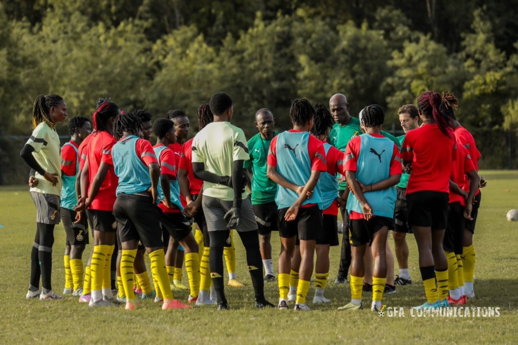 photos:-black-queens-hold-first-training-session-ahead-of-final-wafcon-qualifier-against-namibia