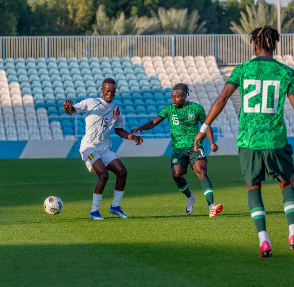 afcon-2023:-guinea-beat-nigeria-in-friendly-as-moses-simon-misses-from-the-spot