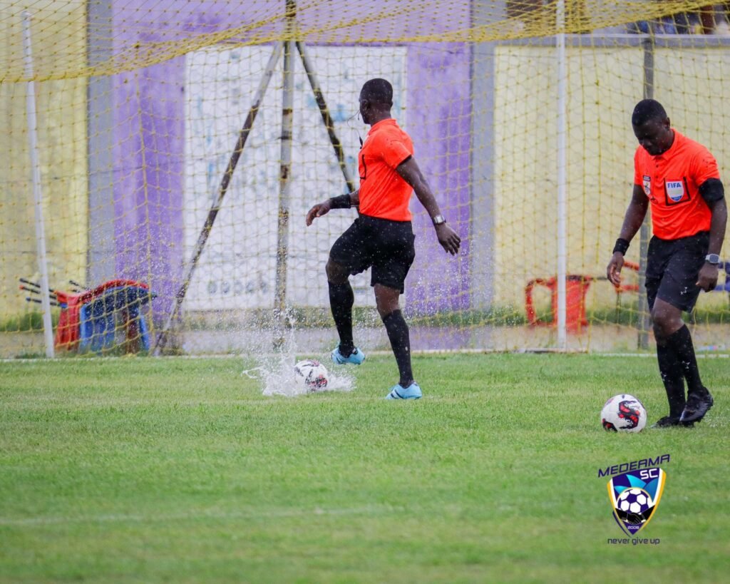 Heavy rainfall halts Medeama vs. Aduana clash: Second half rescheduled for Thursday