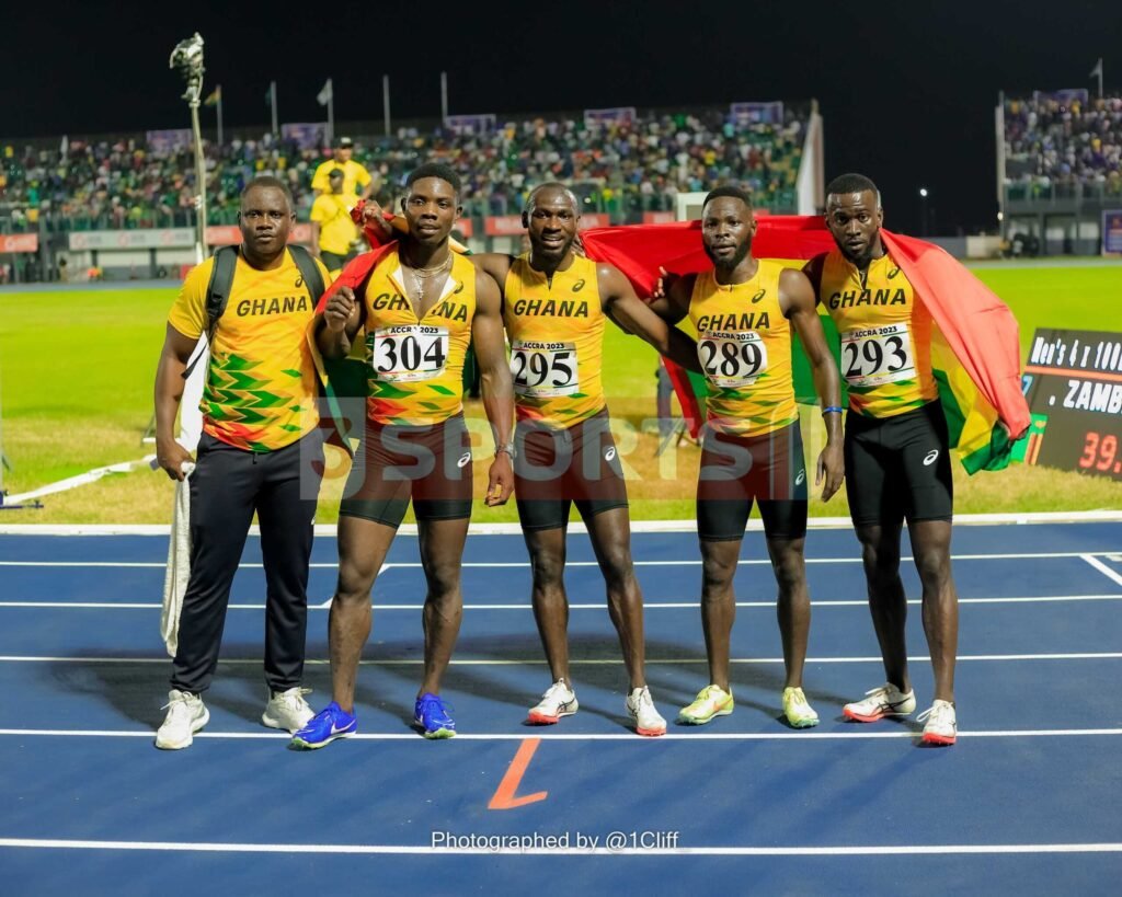 Ghana narrowly misses gold in men’s 4x100m final at 2023 African Games
