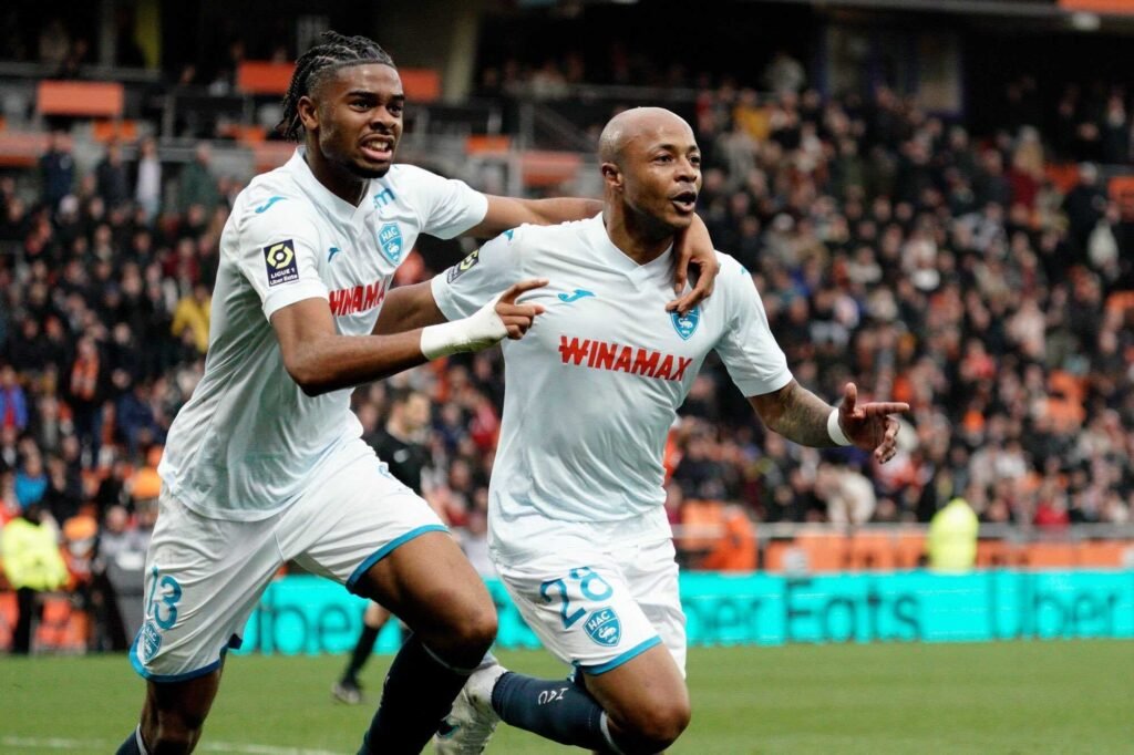 Andre Ayew strikes as Le Havre delay PSG title celebrations