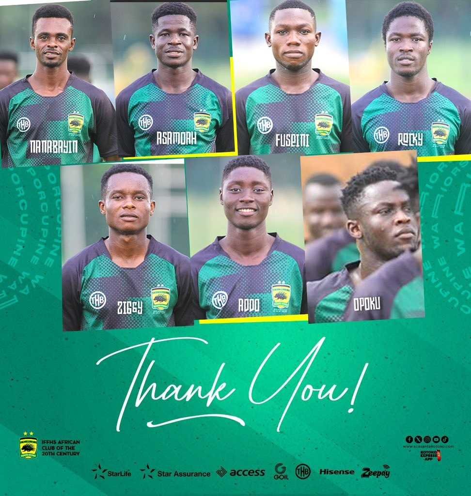 Asante Kotoko terminate contracts of 7 more players